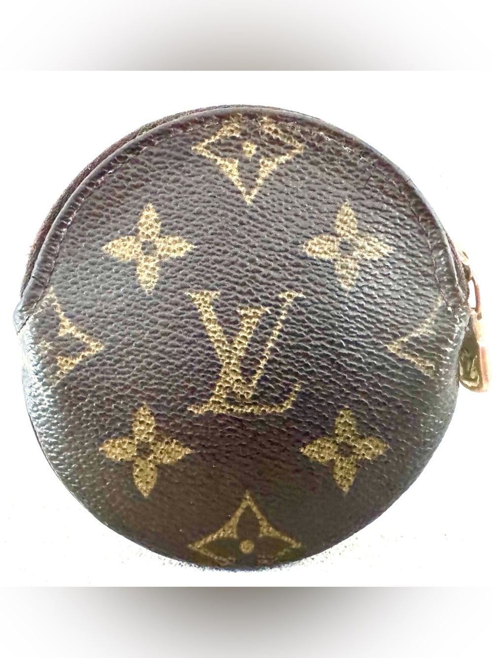 LOUIS VUITTON Monogram Round Coin Purse Vintage Zip Wallet
